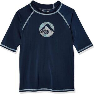 Kanu Surf Boys Paradise Upf50Sun Protective Rashguard Swim Shirt Sz 10(M) Blue